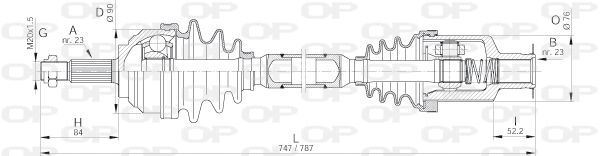 OPEN PARTS Vetoakseli DRS6132.00